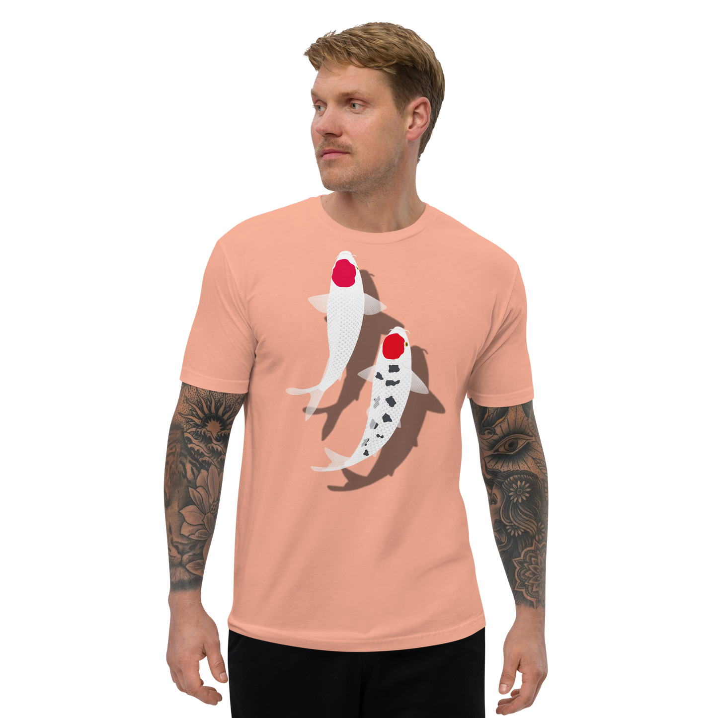 [Koi] T-Shirt tancho rot und weiß (Herren)