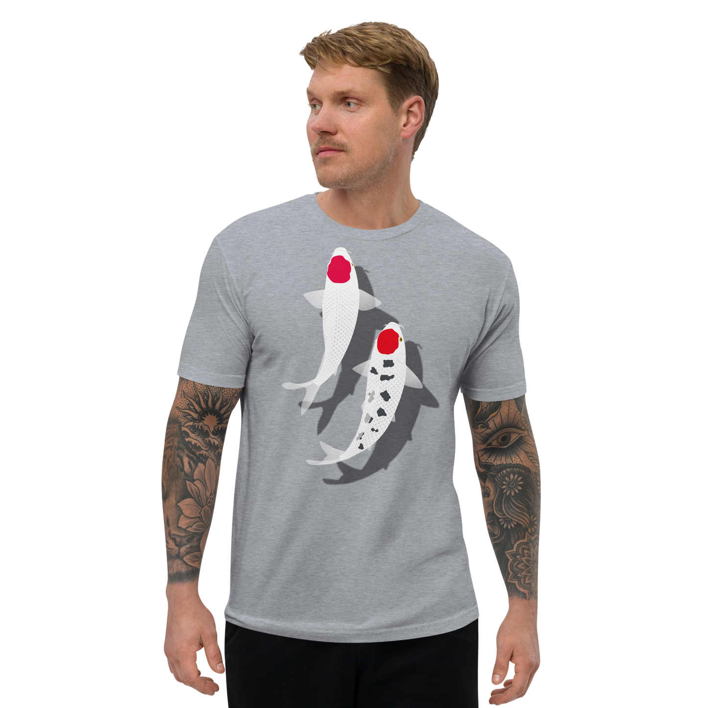 [Koi] T-Shirt tancho rot und weiß (Herren)