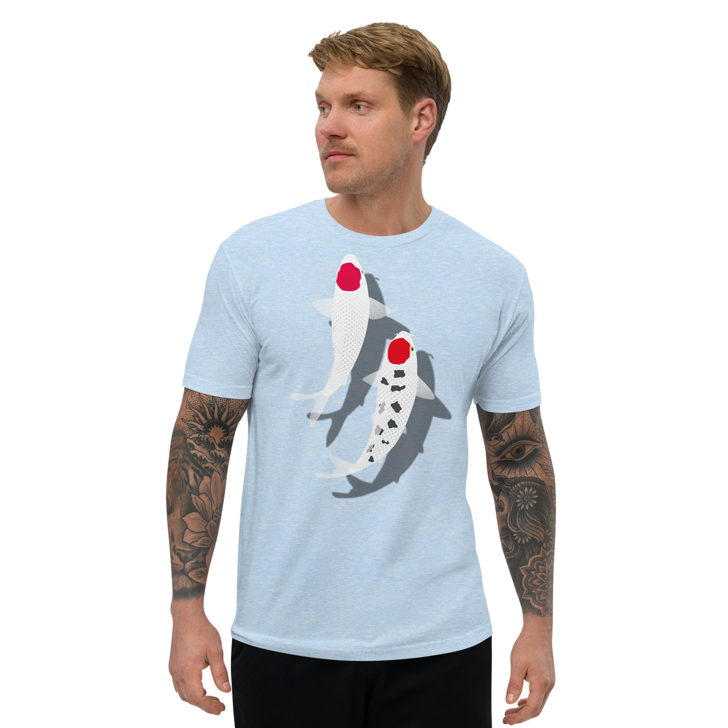 [Koi] T-Shirt tancho rot und weiß (Herren)