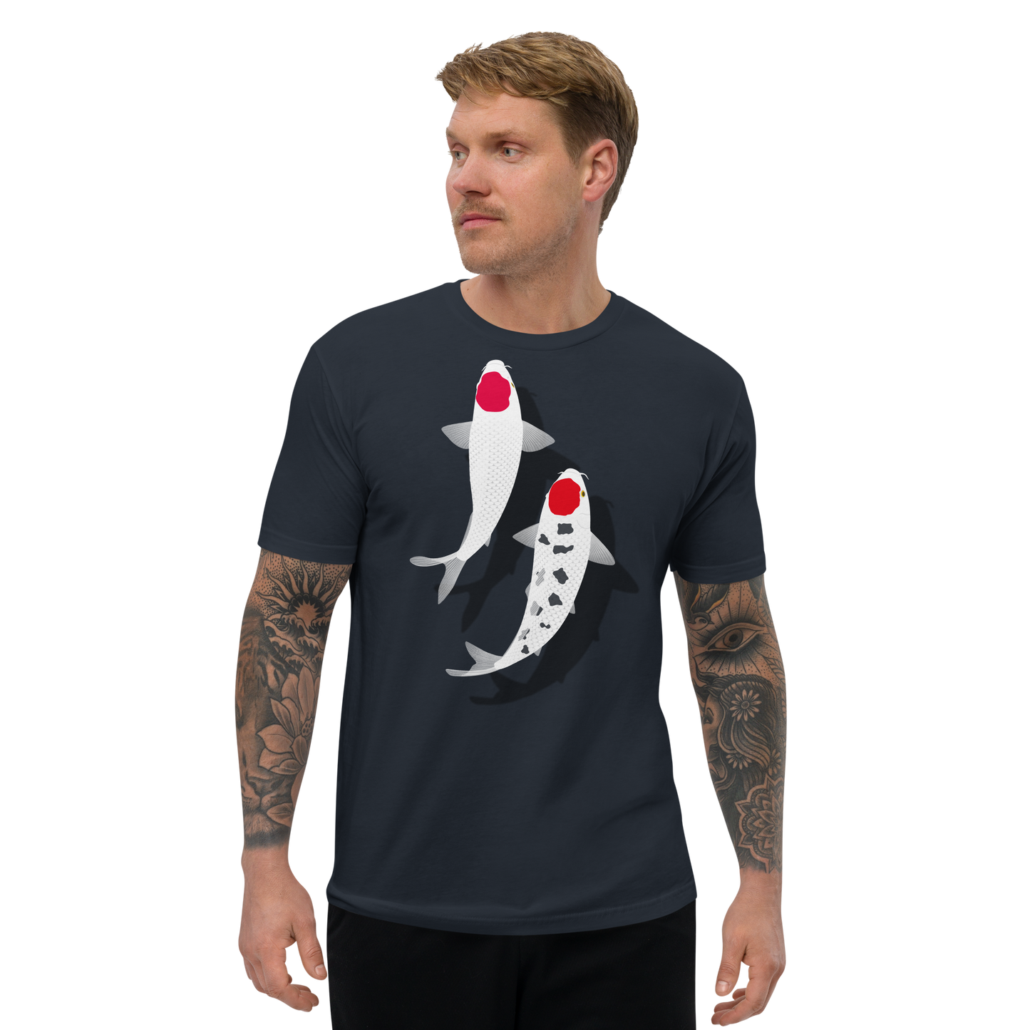 [Koi] T-Shirt tancho rot und weiß (Herren)