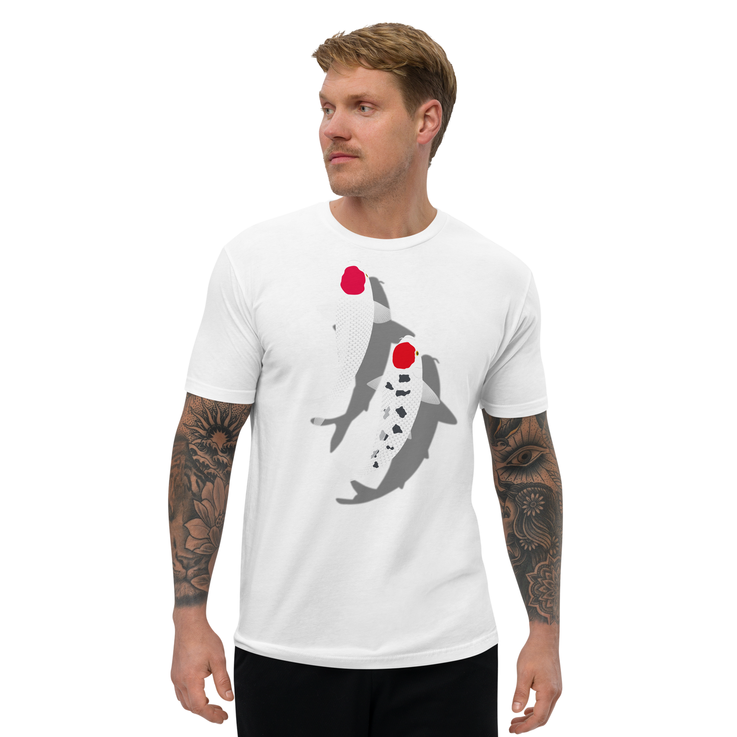 [Koi] T-Shirt tancho rot und weiß (Herren)