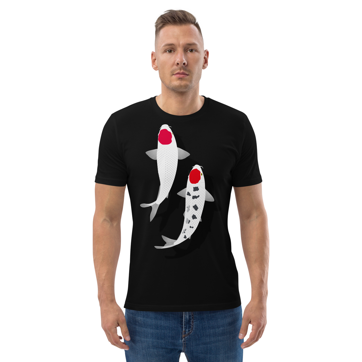 [Koi] T-Shirt tancho rot und weiß (unisex)