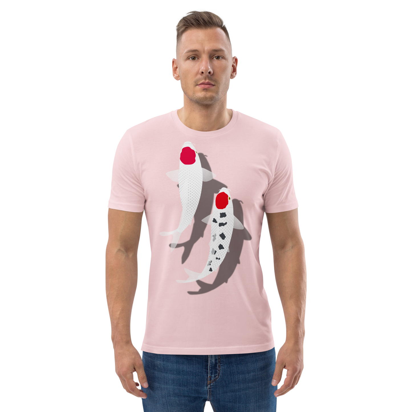 [Koi] T-Shirt tancho rot und weiß (unisex)