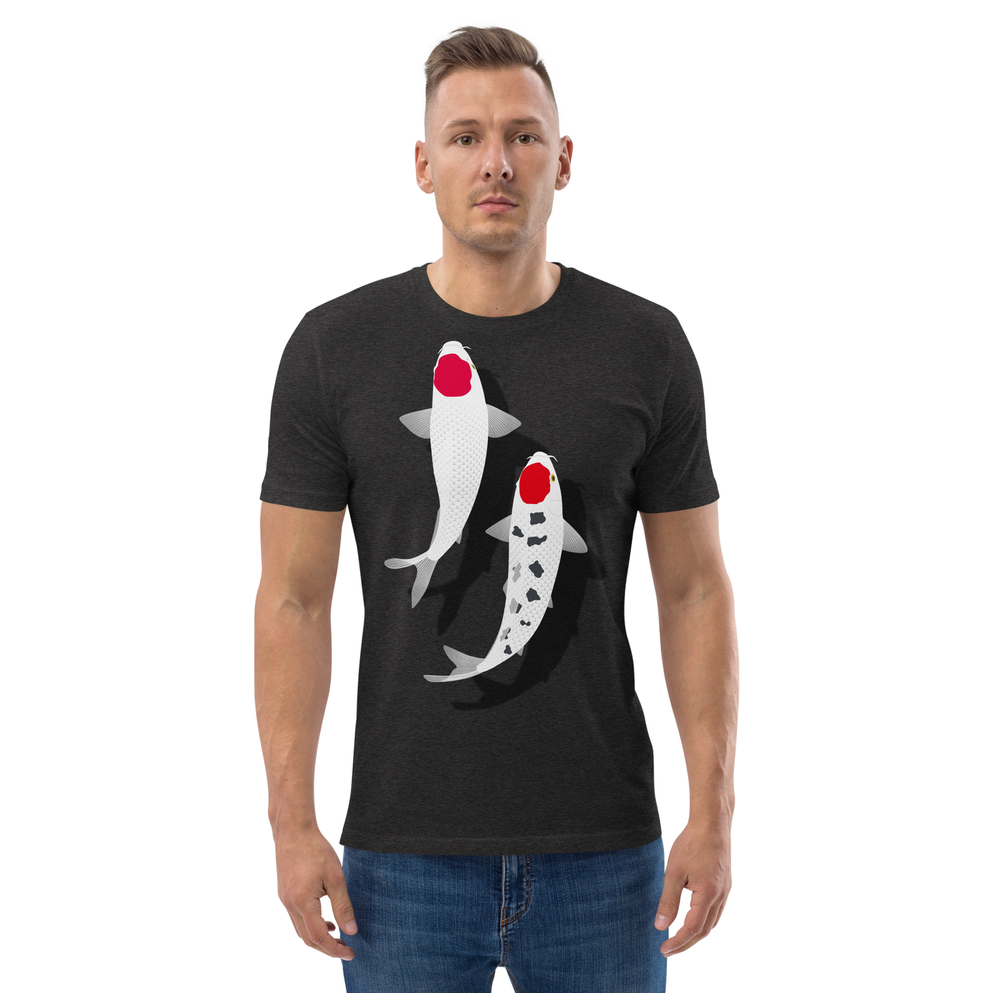 [Koi] T-Shirt tancho rot und weiß (unisex)