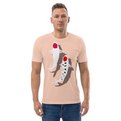 [Koi] T-Shirt tancho rot und weiß (unisex)