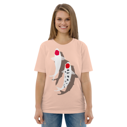 [Koi] T-Shirt tancho rot und weiß (unisex)