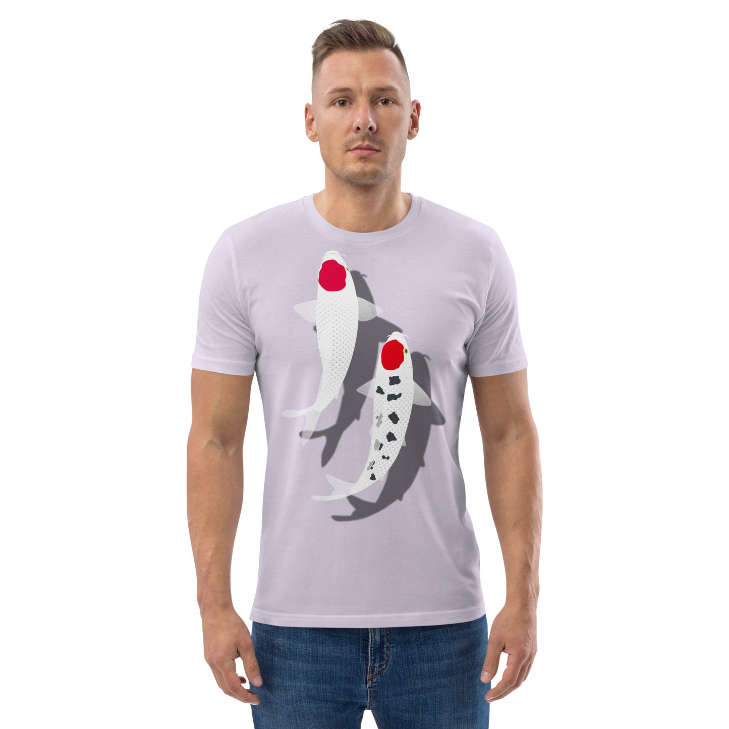 [Koi] T-Shirt tancho rot und weiß (unisex)