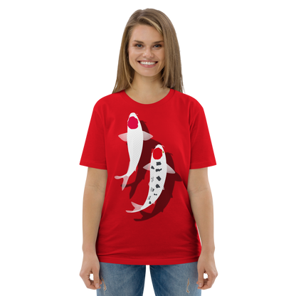 [Koi] T-Shirt tancho rot und weiß (unisex)