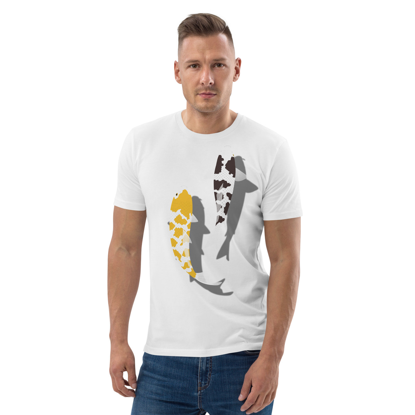 [Koi] T-Shirt weißes Schildpatt/deutsche Polsterung (Unisex)